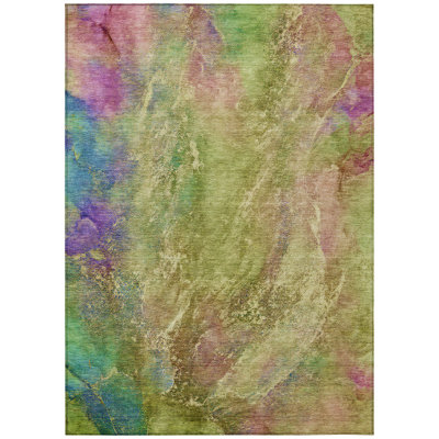 Machine Washable Indoor/Outdoor Emelia ACN2308 Abstract Rug