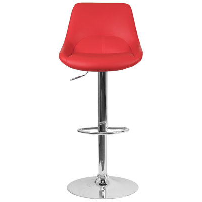 Tabouret de bar pivotant à hauteur réglable au gaz contemporain avec coussin de soutien - Tabouret de cuisine