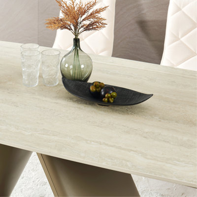 Table extensible avec 6 sièges rembourrés pour la maison, la cuisine et le salon