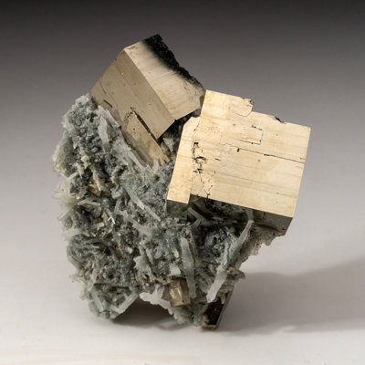 Pyrite on Quartz from Daye Mine, Hubei Province, China