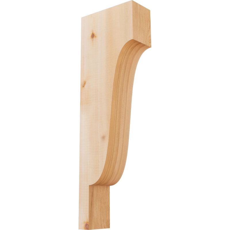 Newport Corbel, H 24 po x l 3,5 po x P 8 po, Cèdre rouge, Lisse