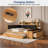Comfortable Daybed With Trundle, Storage Shelves, Bench, Charging Station And Upholstered Headboard-2087339880