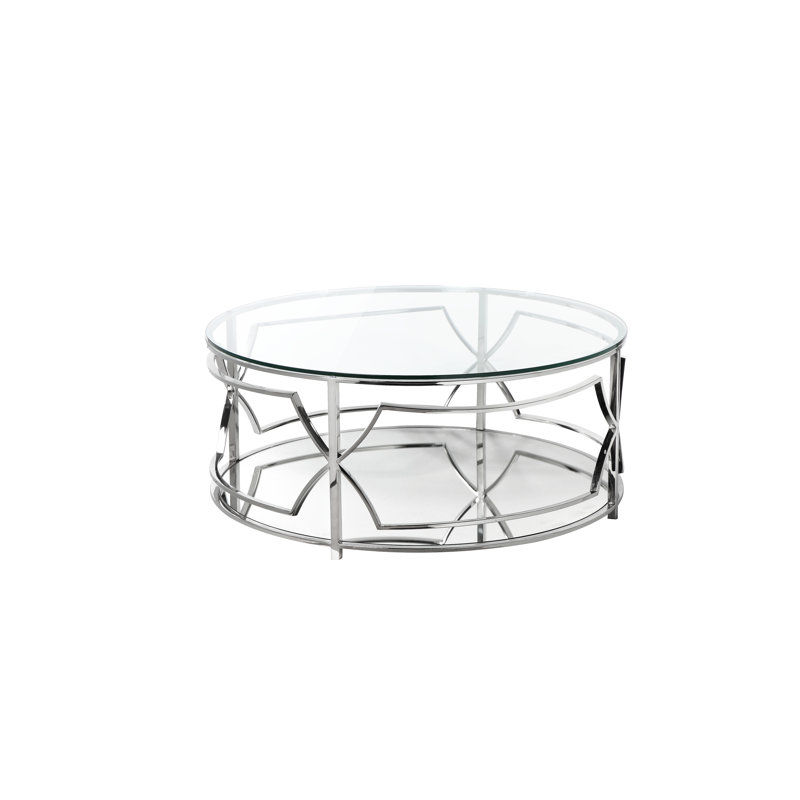 Coffee Table, High Polish Steel