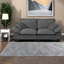 Causeuse courbée moderne à 2 places Comfort First Sofas, Chenille