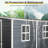 Storage shed with Floor, Two Windows and Lockable Doors-108295290