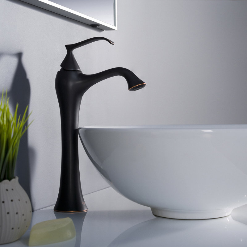 White Ceramic Round Above-Counter Vessel Sink