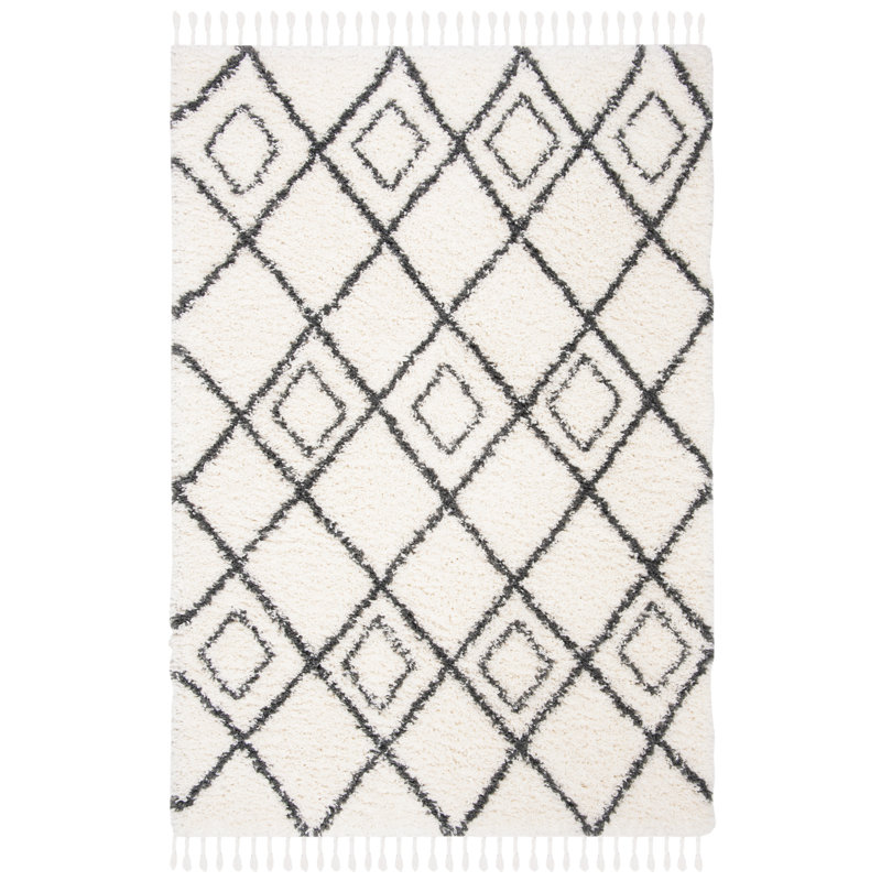 Ried Geometric Hand Woven Area Rug, Rectangle 183 x 274 cm