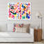 Motif moderne et multicolore futuriste - peinture sur toile-67382985-67382993