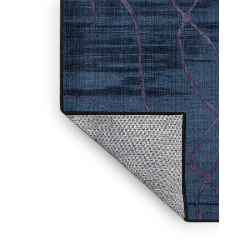 Tapis abstrait gris lavable à la machine, Carré 3 pi