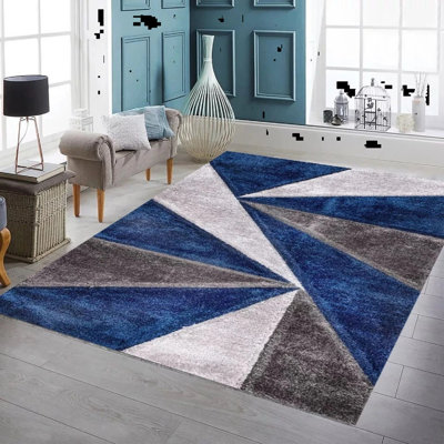 Geometric Shag Area Rug