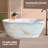 55" x 27.5" Freestanding Contemporary Soaking Acrylic Bathtub with Overflow and Drain
