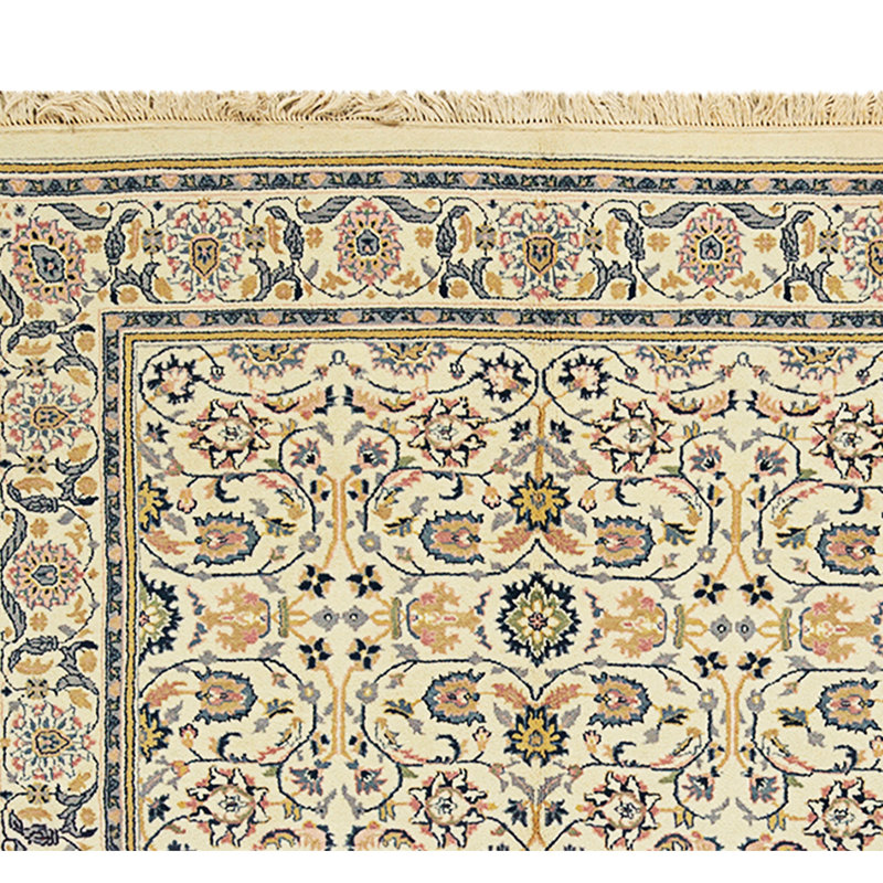 High-Quality Hand-Knotted Ivory Area Rug