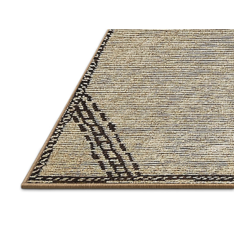 Tapis beige / noir Olton, Rectangle 3 pi x 5 pi