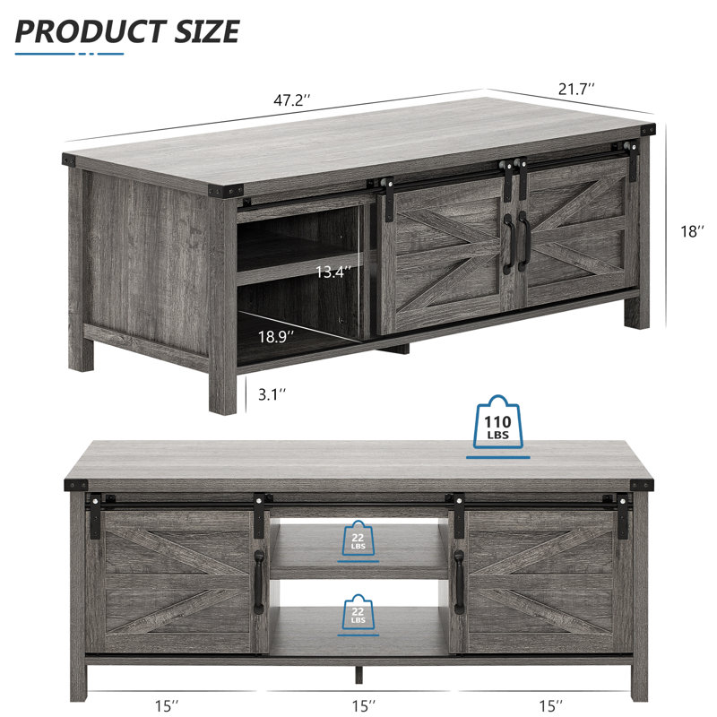 Muataz Coffee Table, Dark Grey
