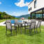 Ensemble de 2 chaises de patio pour l'extérieur, chaises d'extérieur en toile avec accoudoirs robustes 350 lb, métal noir toutes saisons et chaises bistro d'extérieur respirantes en tissu Textilene pour le jardin, la terrasse, le porche et l'extérieur