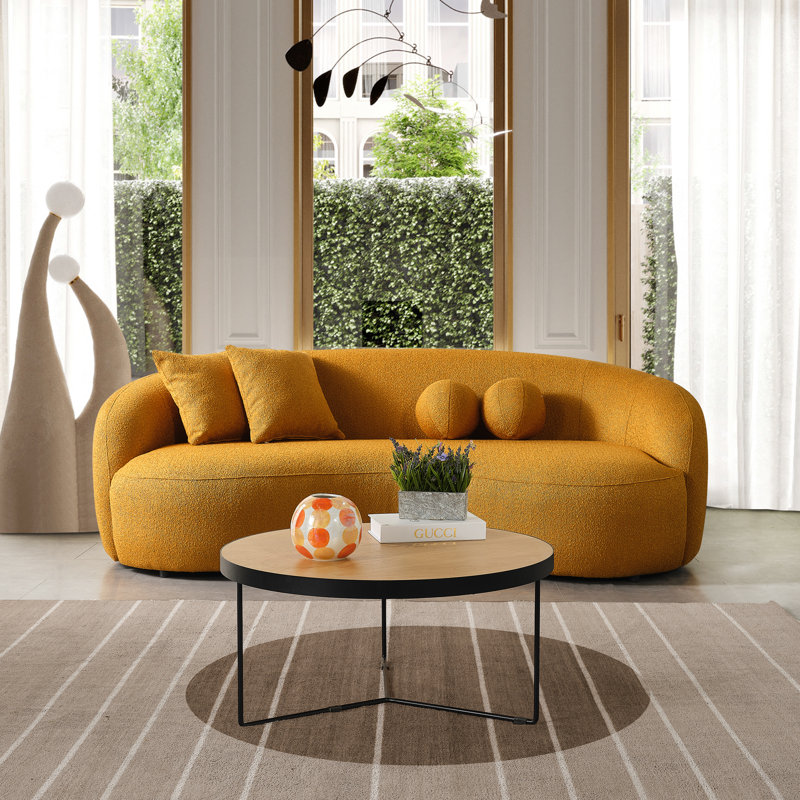Canapé Kathrina, Mélange de lin doré