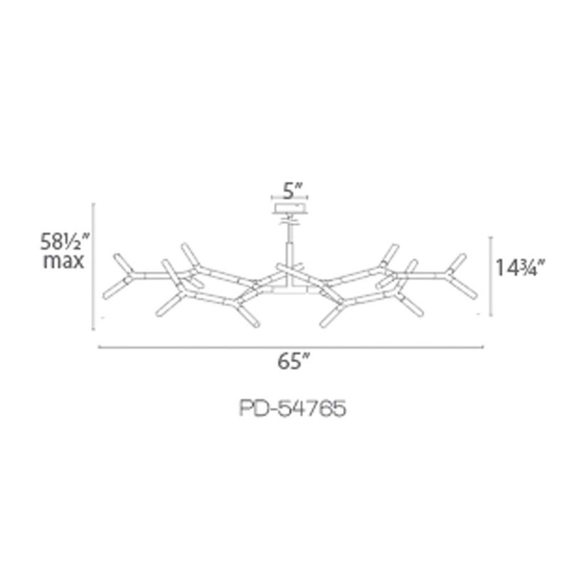 Kryptonite Polished Nickel 18-Light LED Sputnik Chandelier