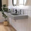 Lavabo double mural Chloe MEDUNJESS 59 po en surface solide grise, double lavabo rectangulaire-98387776-110982233