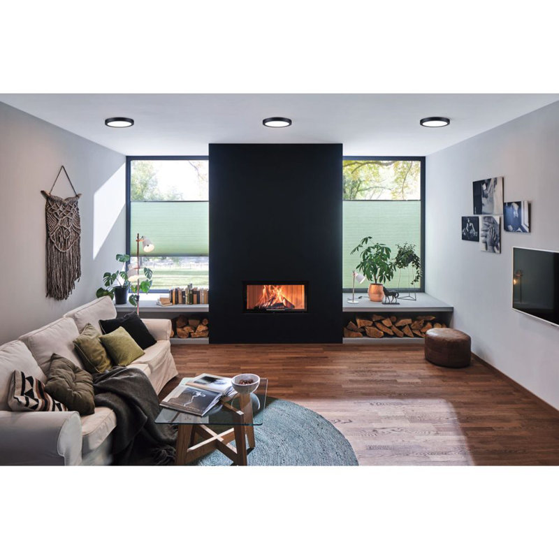 Abia LED Flush Mount, Black