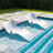 Panama Jack Set Of 2 Wave In-pool Chaise Lounger With End Table