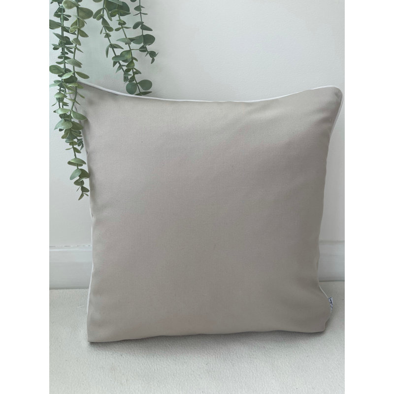 Abstract Square Cushion Cover, Taupe