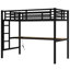 Lit mezzanine simple en métal avec charge et bureau pratique pour la chambre à coucher-121020241