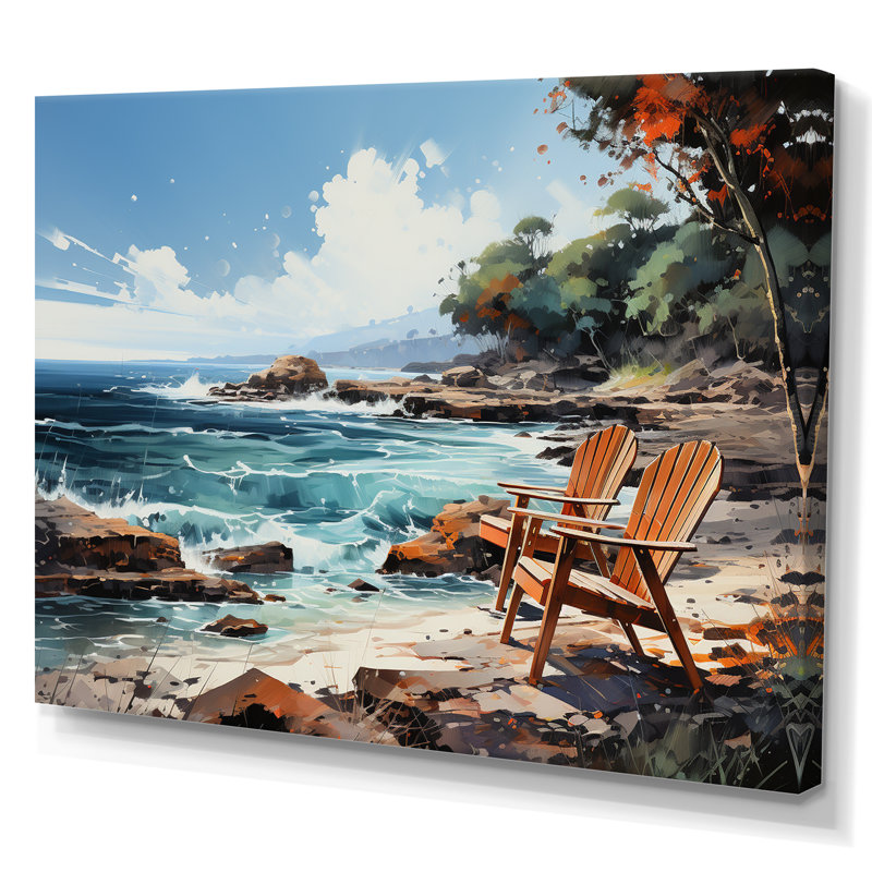 Rocky Beachside III, reproduction d'art sur toile, H 24 po x l 32 po, Toile tendue