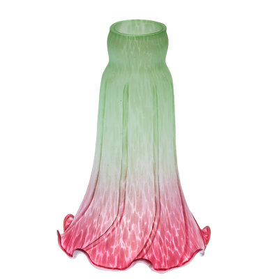 4" Wide X 6" High Seafoam/Cranberry Pond Lily Shade