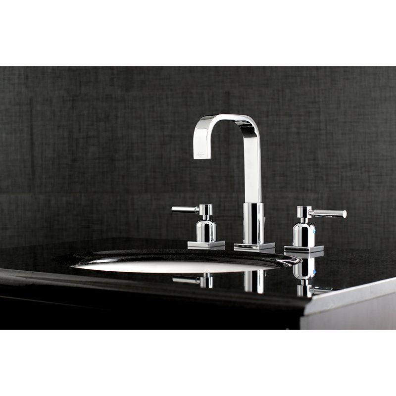 Robinet de salle de bain espacé Kingston, Chrome poli