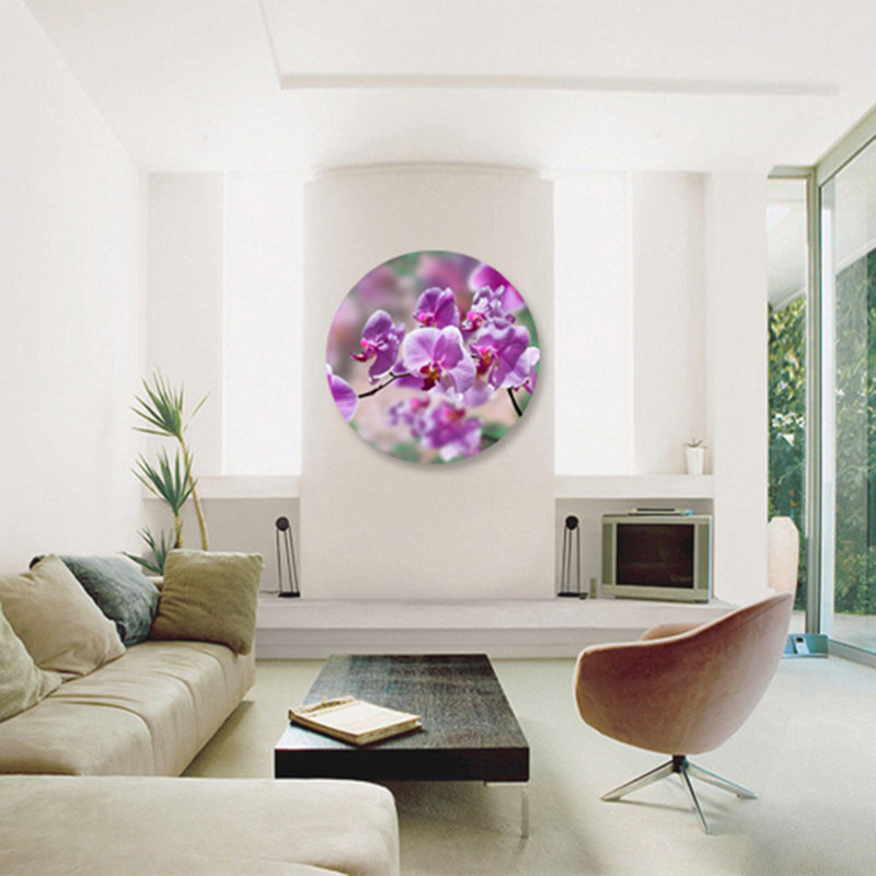 Purple Orchids Print, 24" H x 24" W