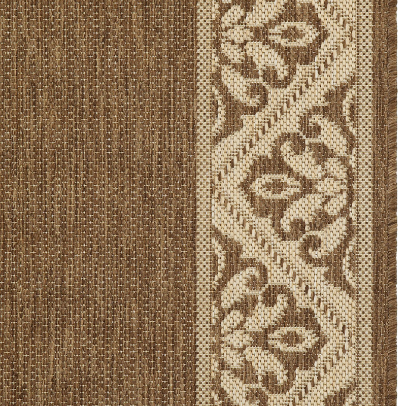 Tapis espresso Tedkow tissé à plat Tedrow, Rectangle 7 pi 10 po x 10 pi