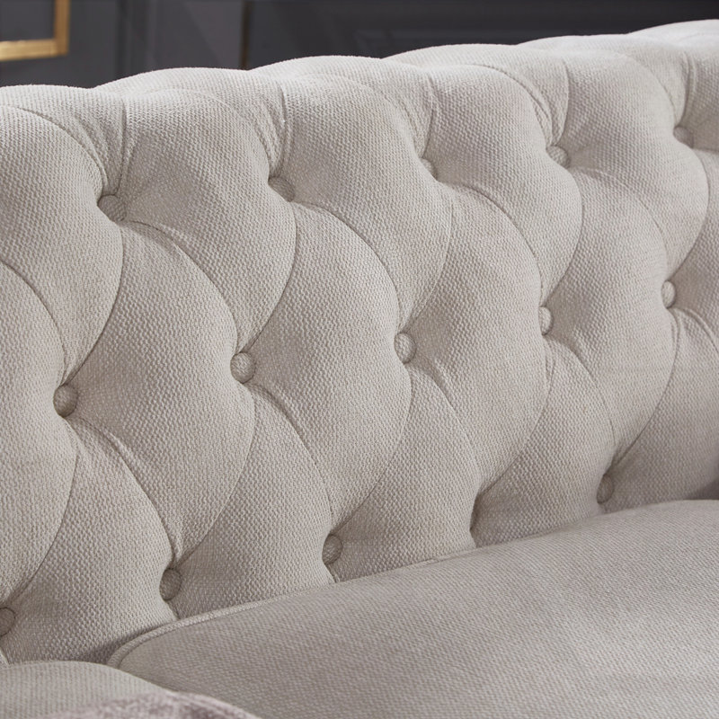Canapé Chesterfield, Beige