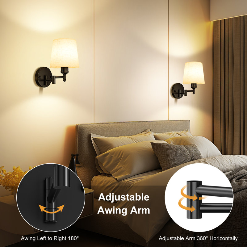 Swing Arm Wall Sconces With Remote Control