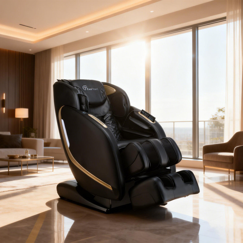 2026 4D Full Body Massage Chair Zero Grvity Reline with Airbag Compression, Black