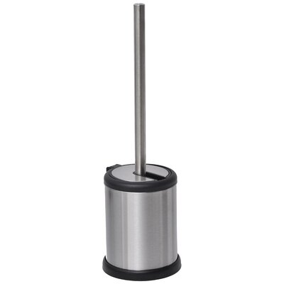 Free Standing Metal Toilet Brush and Holder Set with Folding Lid -  Evideco, 6643102