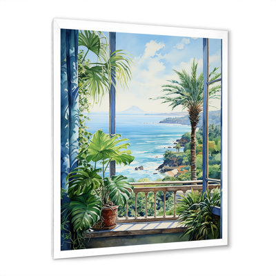 «Tropical Windows To The Beach II - Coastal Windows», art mural