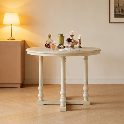 Exquisite And Stable Solid Wood Round Table