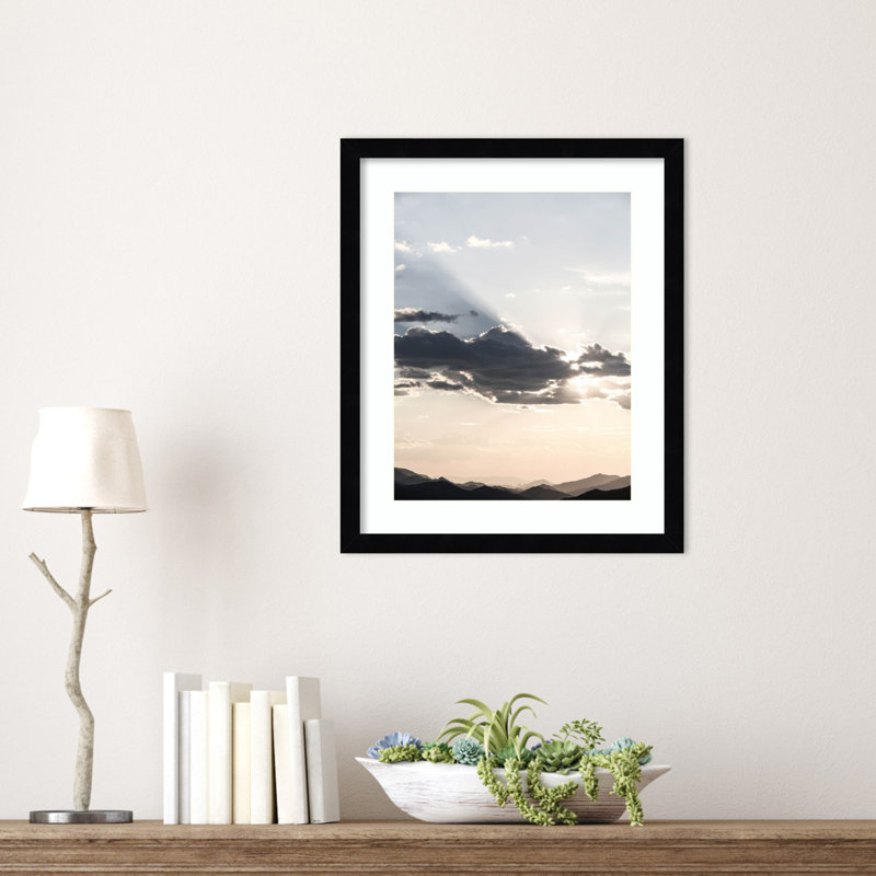 Reproduction d'art encadrée «Isobel Sonstraal Sunset» par Shot par Clint Wood, Noir, H 17 po x l 14 po