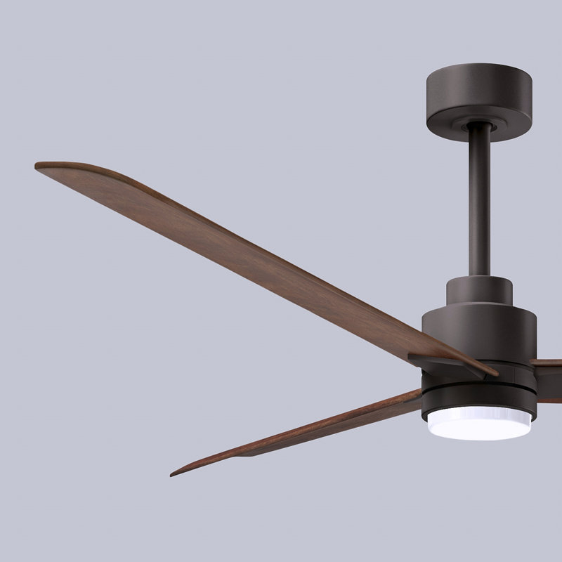 Ventilateur de plafond Alessandra, Noyer, Bronze texturé, 56"