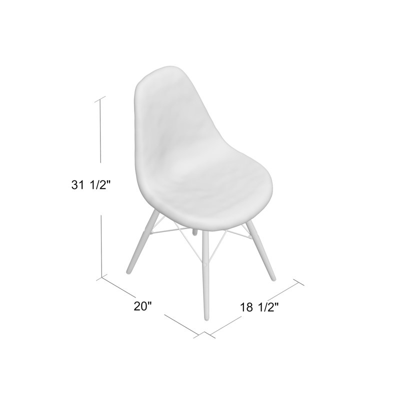 Upholstered Side Chair, Red