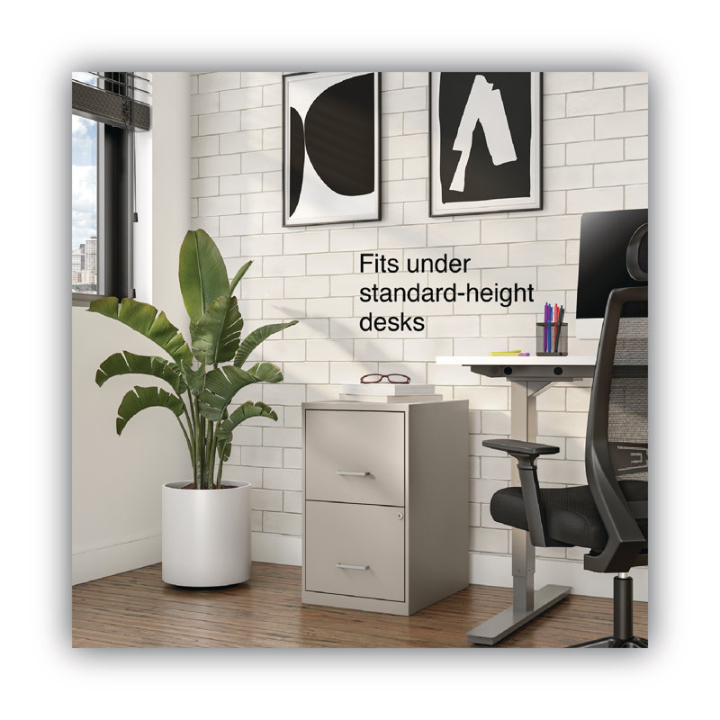 Putty Steel Vertical 2-Drawer Lockable File Cabinet