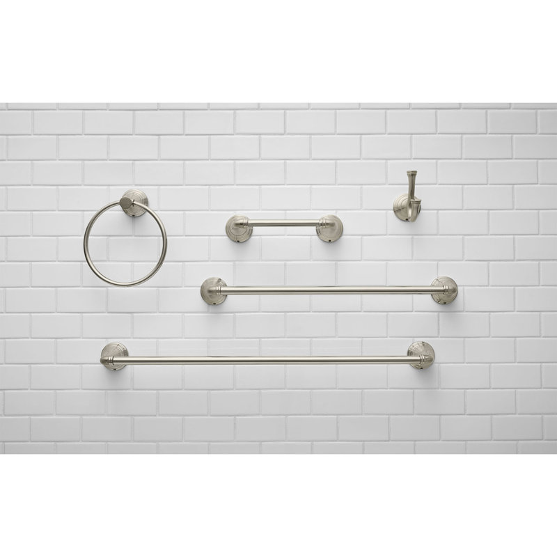 Barre à serviettes murale 24 po Delancey, Nickel brossé