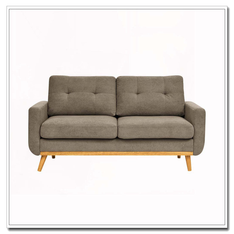 Canapé capitonné 67,7 po de largeur Mid-Century, Kaki