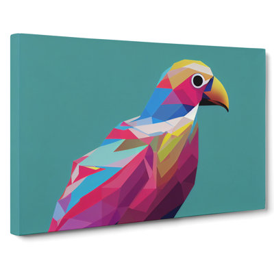 Glowing Bird Abstract - Wrapped Canvas