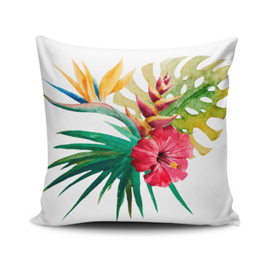 Housse de coussin décorative Ernesteen, 17 x 17 pouces, 50% coton / 50% polyester | Lavable à la machine à 104 ° F, repassable, fermeture à glissière dissimulée | Parfait pour le salon, la chambre à coucher et la décoration intérieure élégante