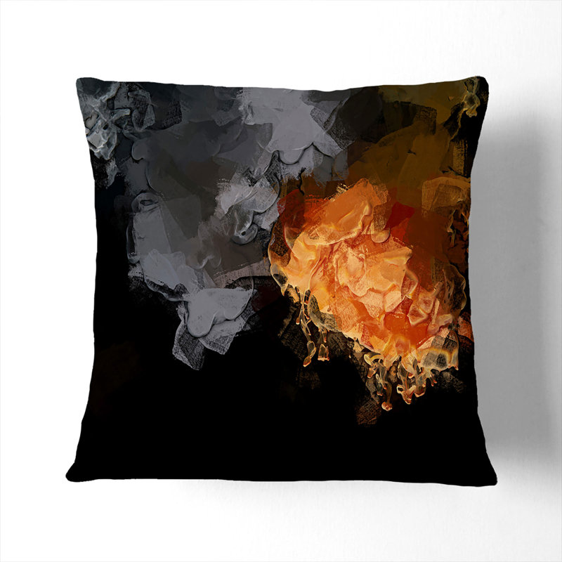 Fire of the Mind in Abstract Cushion with Filling, 40cm H x 40cm W x 15cm D