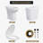 Two-Piece Toilet, 21" Comfort Height Elongated Bowl with 1.1/1.6 GPF Dual Flush, ADA Compliant, 12" Rough-In, Senior-Friendly Bathroom Solution in White
