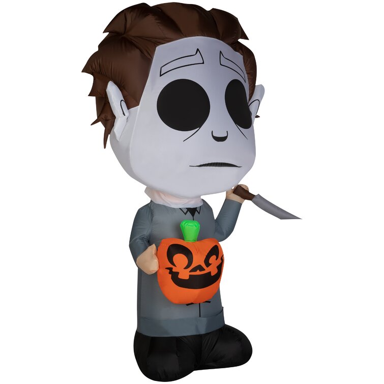 Gemmy Industries Airblown Inflatable Michael Myers With Pumpkin ...