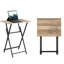 Tables-tablettes portatives pliantes portatives, brun rustique et noir, espace pour les petites pièces, table de collation pliable fiable 2, espaces de vie, facile à plier, tentant