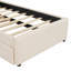 Lit plateforme tapissier avec lit gigogne-1349039237